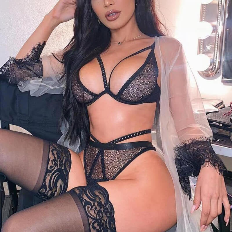 BLACK 2 PIECE SEDUCTION  SET