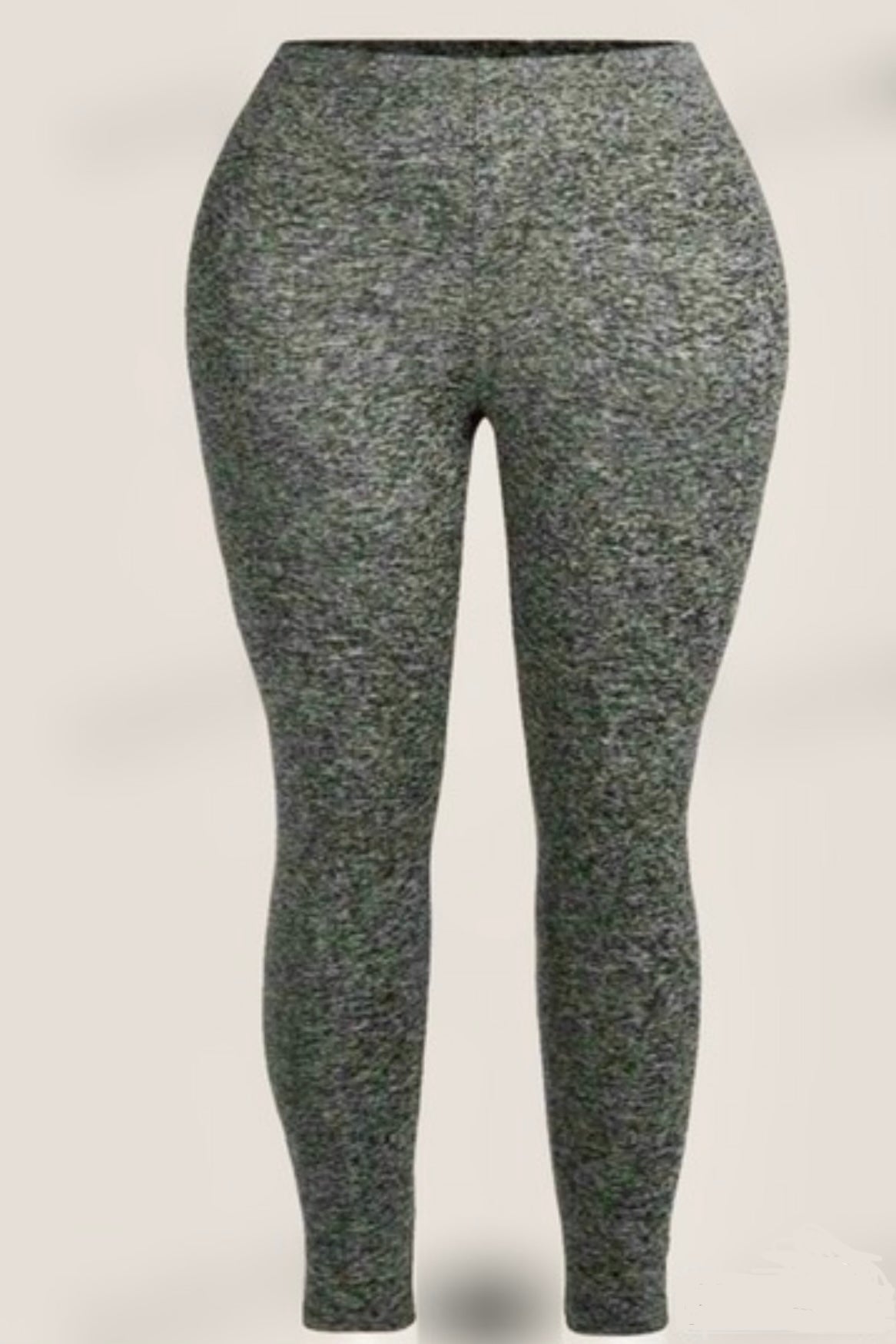 GREY KNITTED PLUS SIZE LEGGINGS