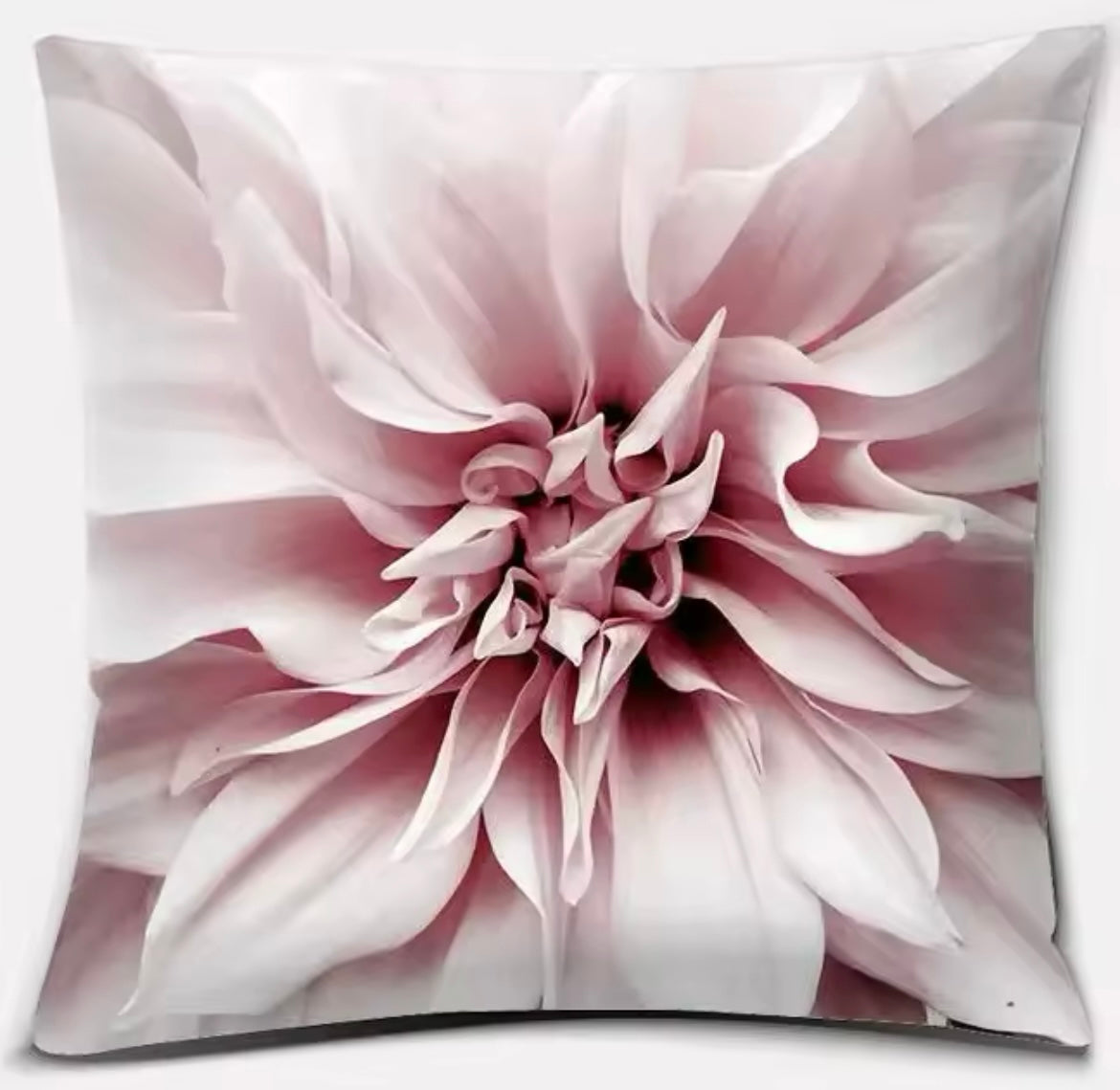 PINK FLOWER THROW DECORATIVE PILLOW CASE (ONLY) SET OF 2