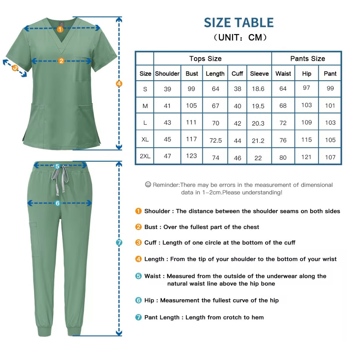 NURSING SCRUB SET (AZURE-TEAL)